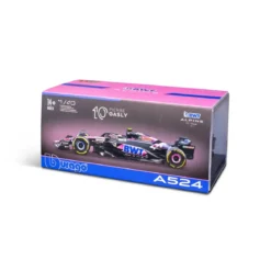 Bburago F1 BWT Alpine F1 Team A524 2024 With Gasly Helmet 1:43 Scale Model