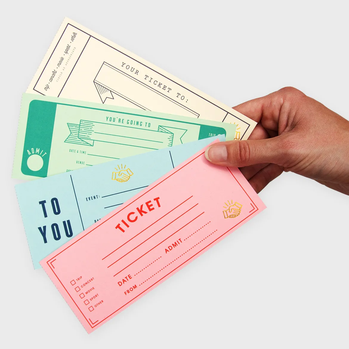Blank Ticket Book