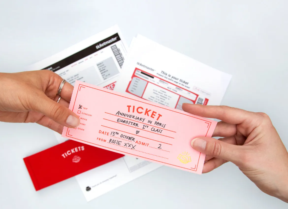 Blank Ticket Book