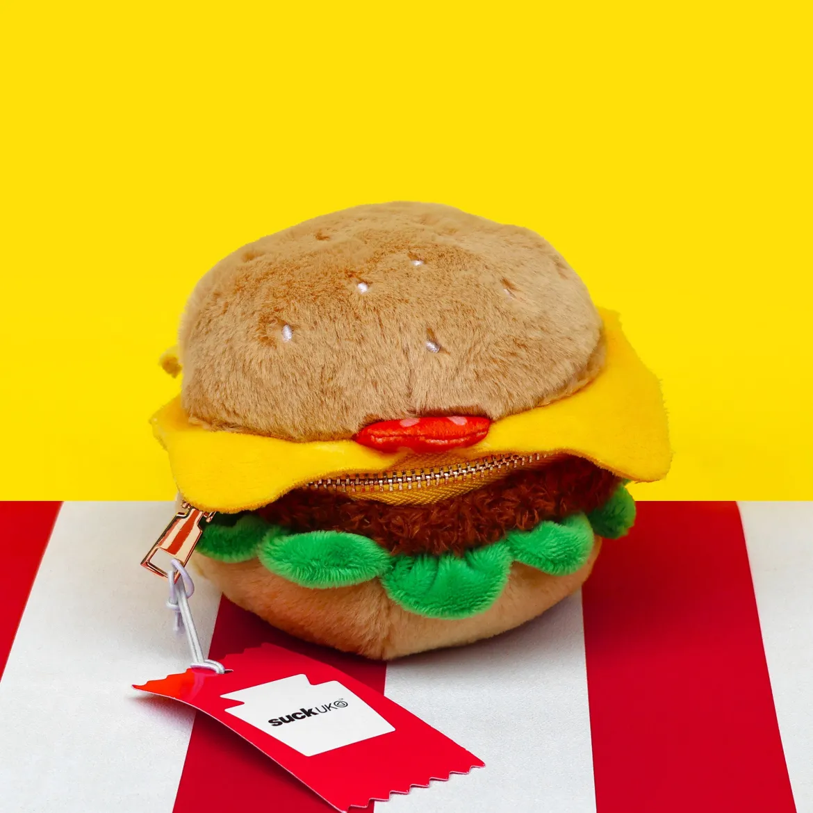 Burger Plush Zip Pouch