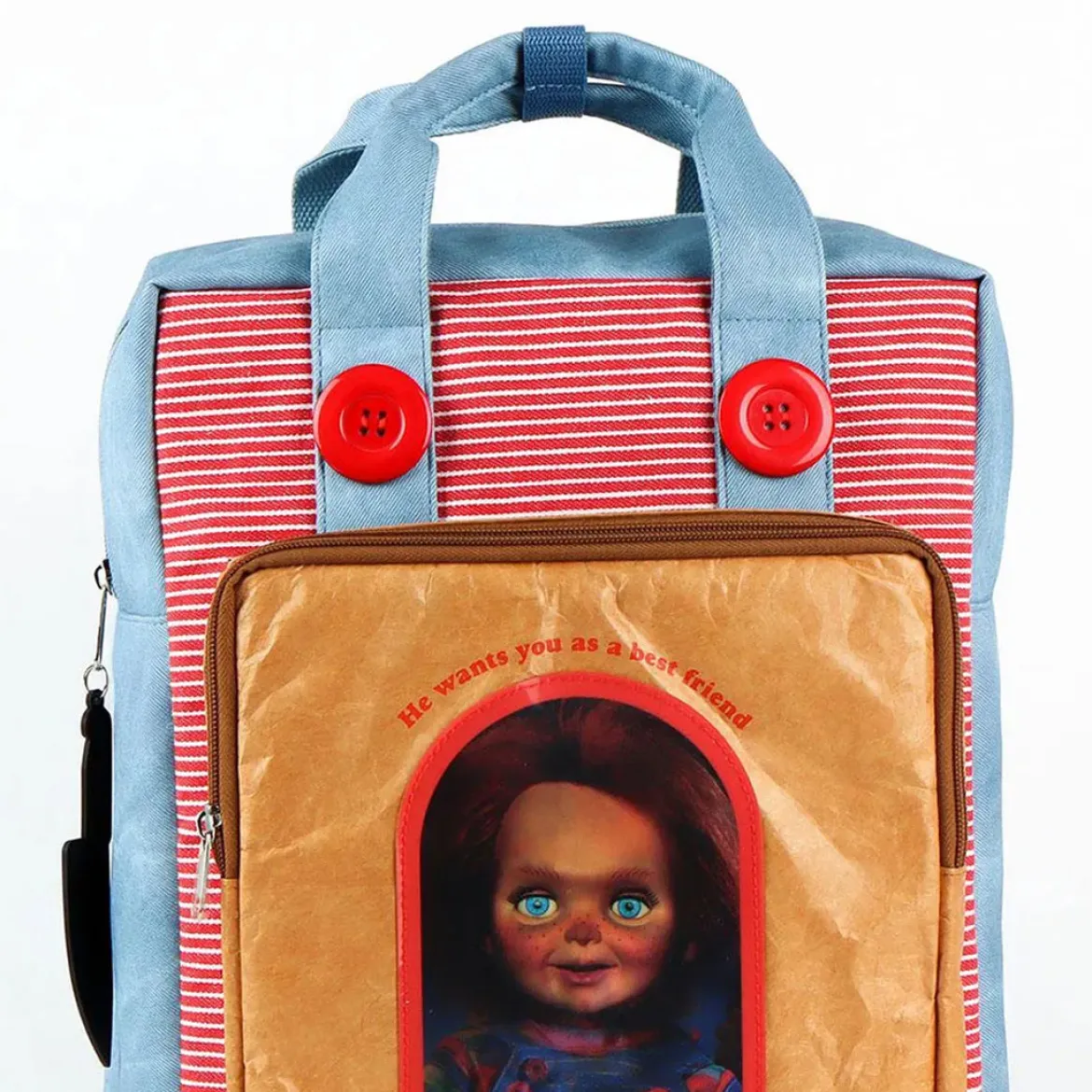 Chucky Faux Leather Casual Fashion Backpack