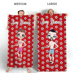 ClaireaBella Mens Personalised Beach Towel - Union Jack