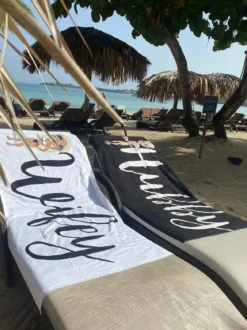 ClaireaBella Mens Personalised Beach Towel - Hubby