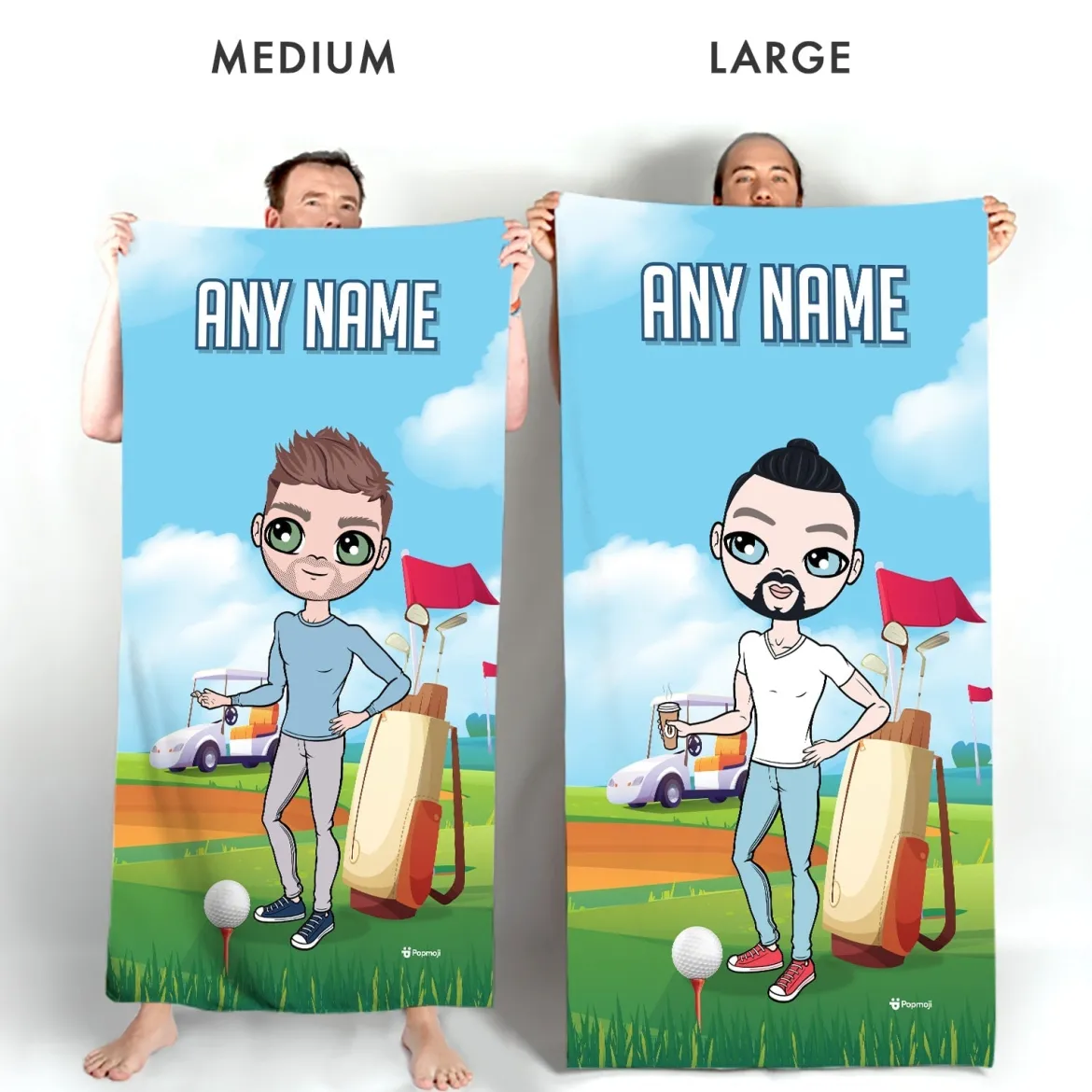 ClaireaBella Mens Personalised Beach Towel - Golf