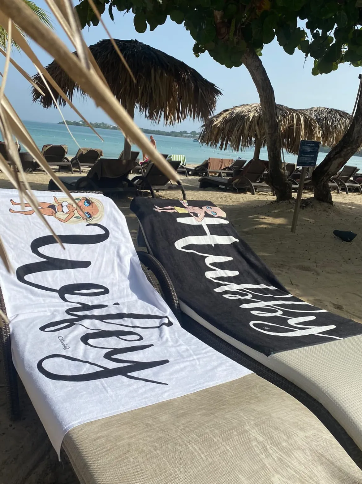 ClaireaBella Womens Personalised Beach Towel - Wifey