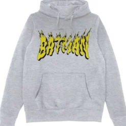 DC Comics Batman Text Fire Hoodie