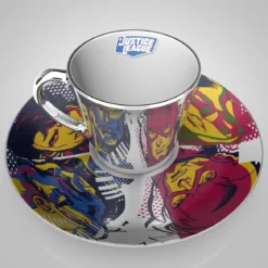 DC Comics Justice League Collectors Plate & Mirror Mug Set