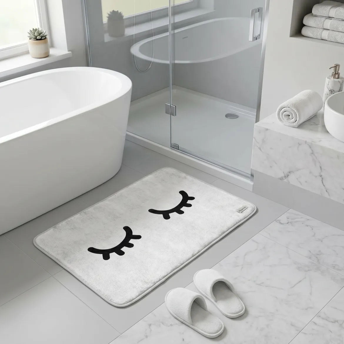 Eyelashes Bath Mat