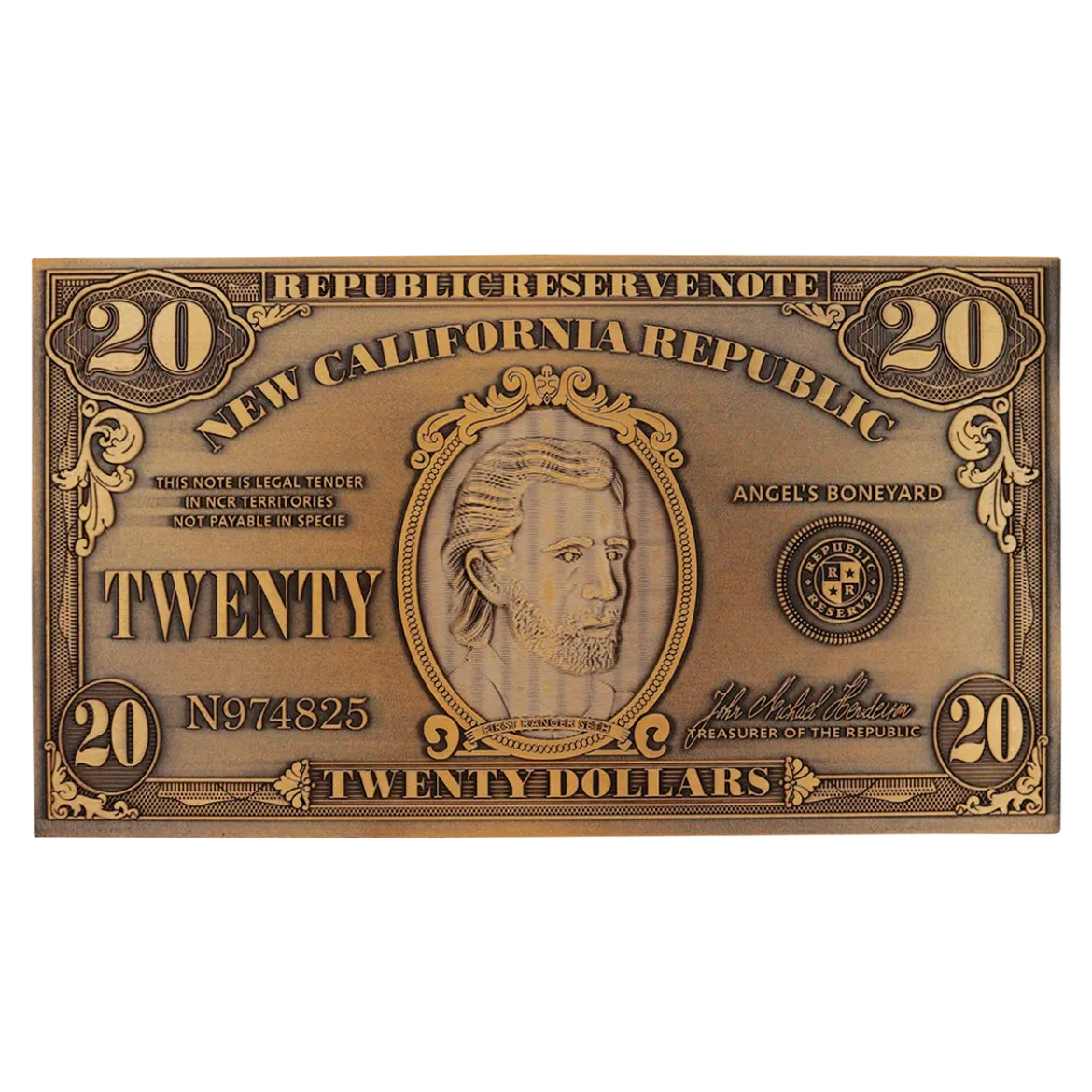 Fallout New Vegas Replica NCR $20 Bill