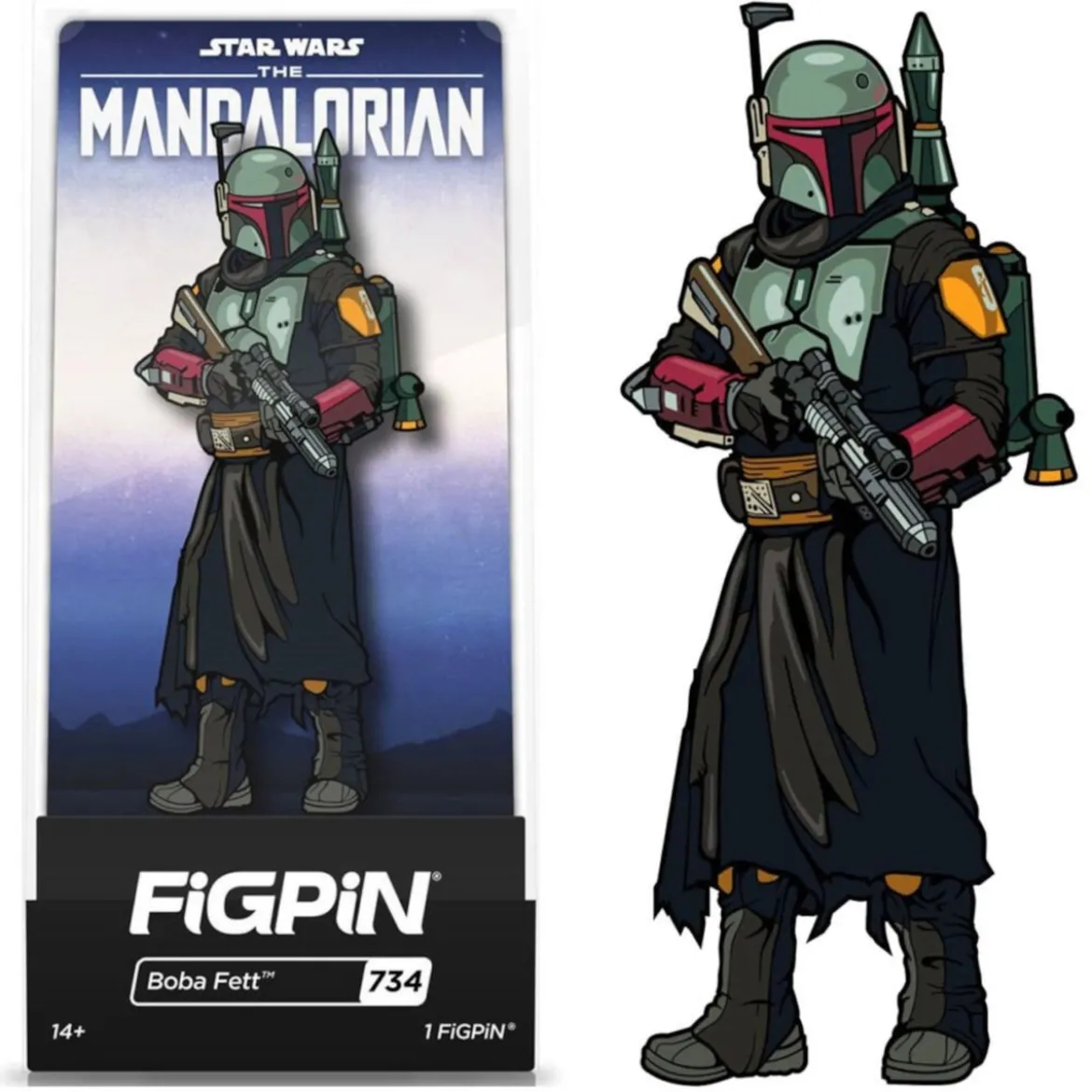 FiGPiN Star Wars The Mandalorian Boba Fett 3 Enamel Pin #734