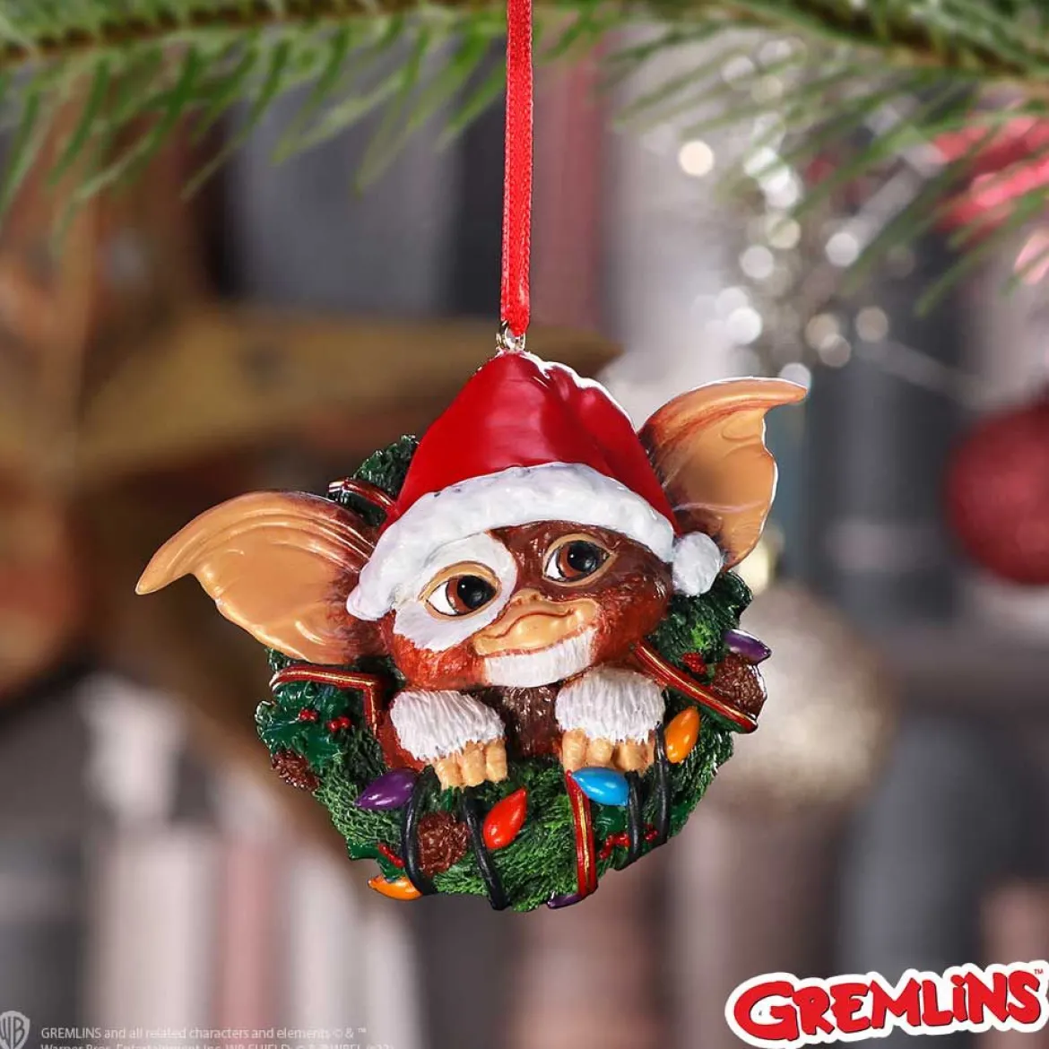 Gremlins Gizmo in Wreath Hanging Ornament 10cm