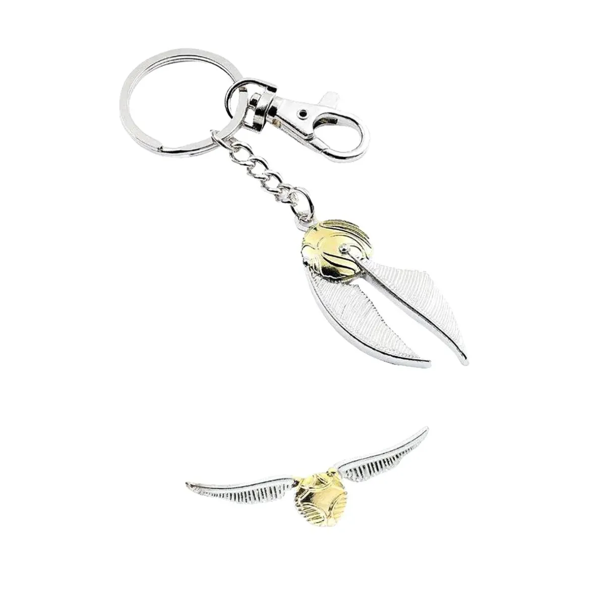 Harry Potter Golden Snitch Keyring and Pin Badge - Silver