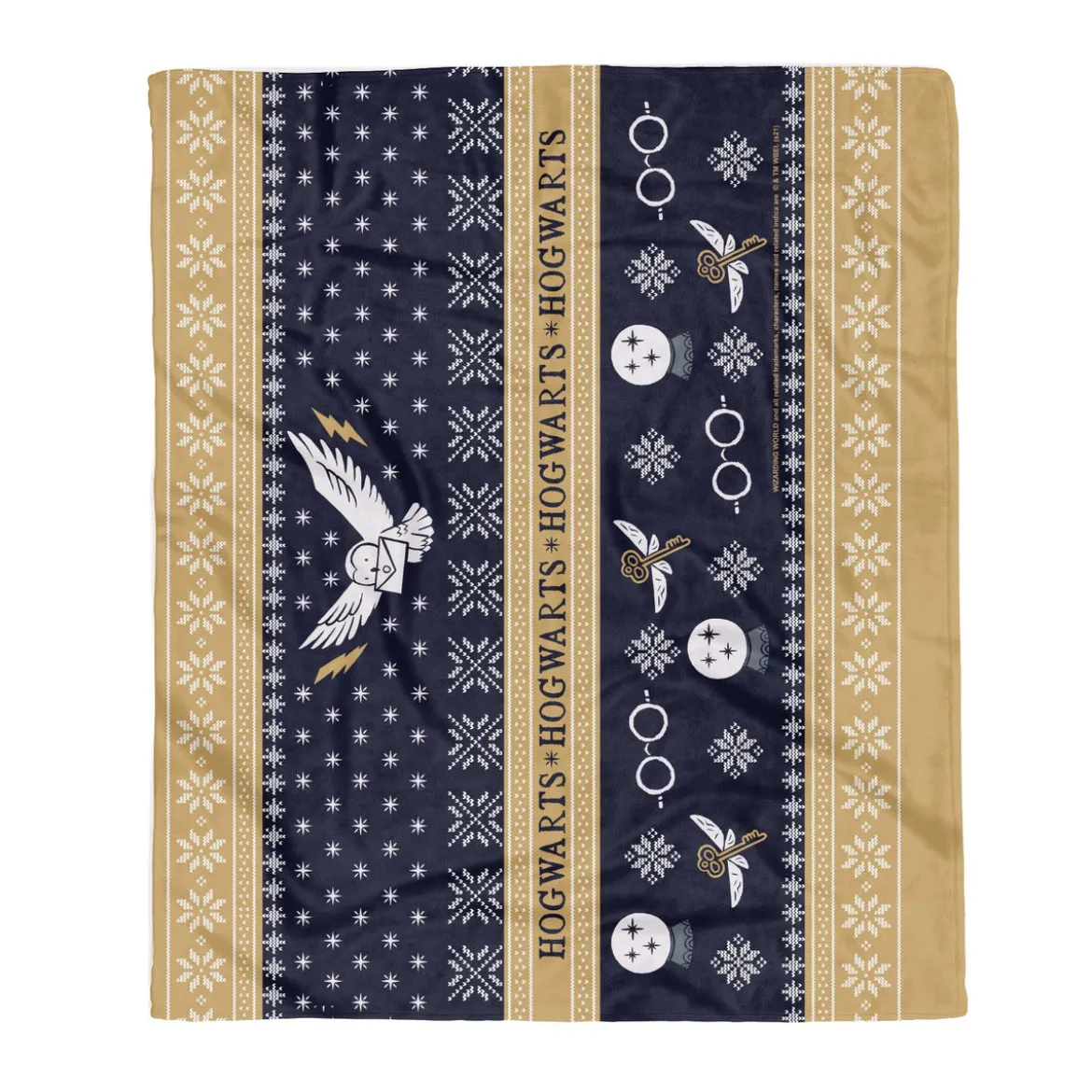 Harry Potter Hogwarts Christmas Fleece Blanket