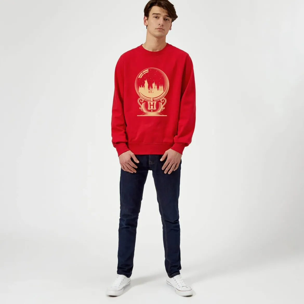 Harry Potter Hogwarts Snowglobe Sweatshirt - Red