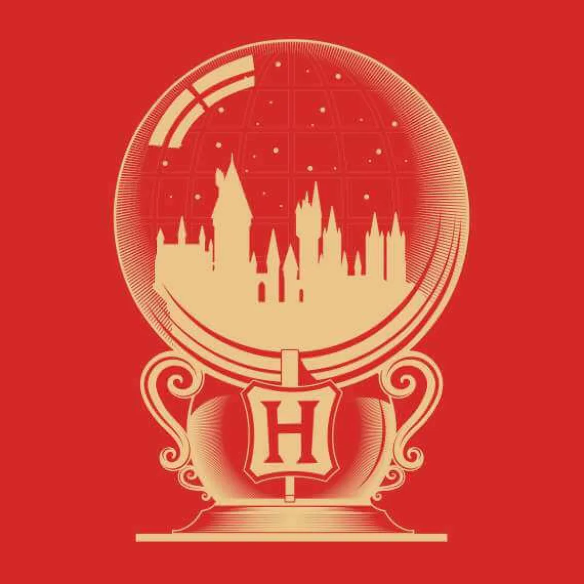 Harry Potter Hogwarts Snowglobe Sweatshirt - Red