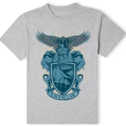 Harry Potter Ravenclaw Drawn Crest T-Shirt - Grey