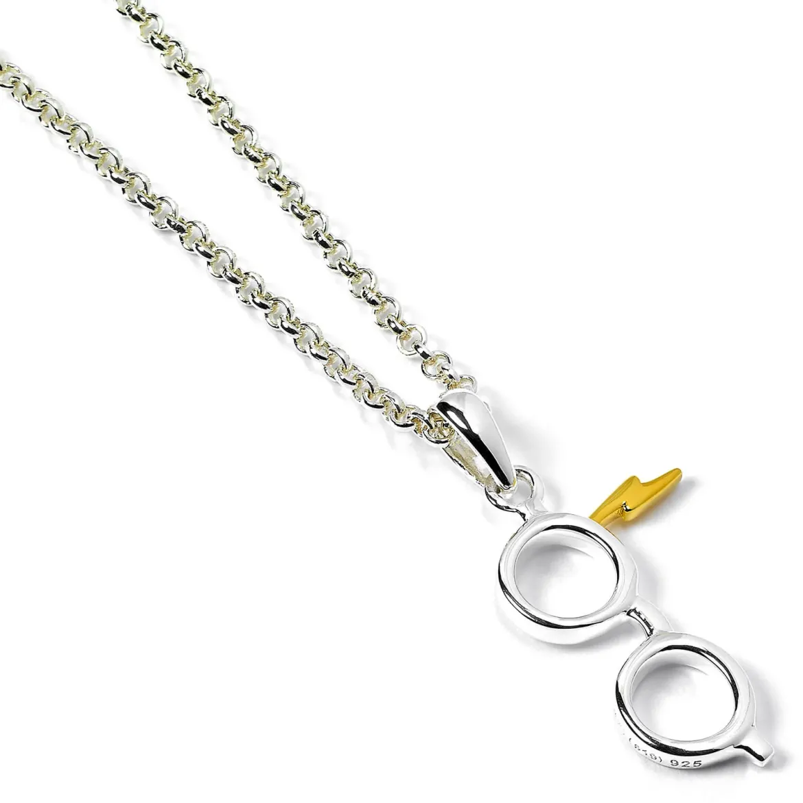 Harry Potter Sterling Silver Glasses and Lightning Bolt Necklace