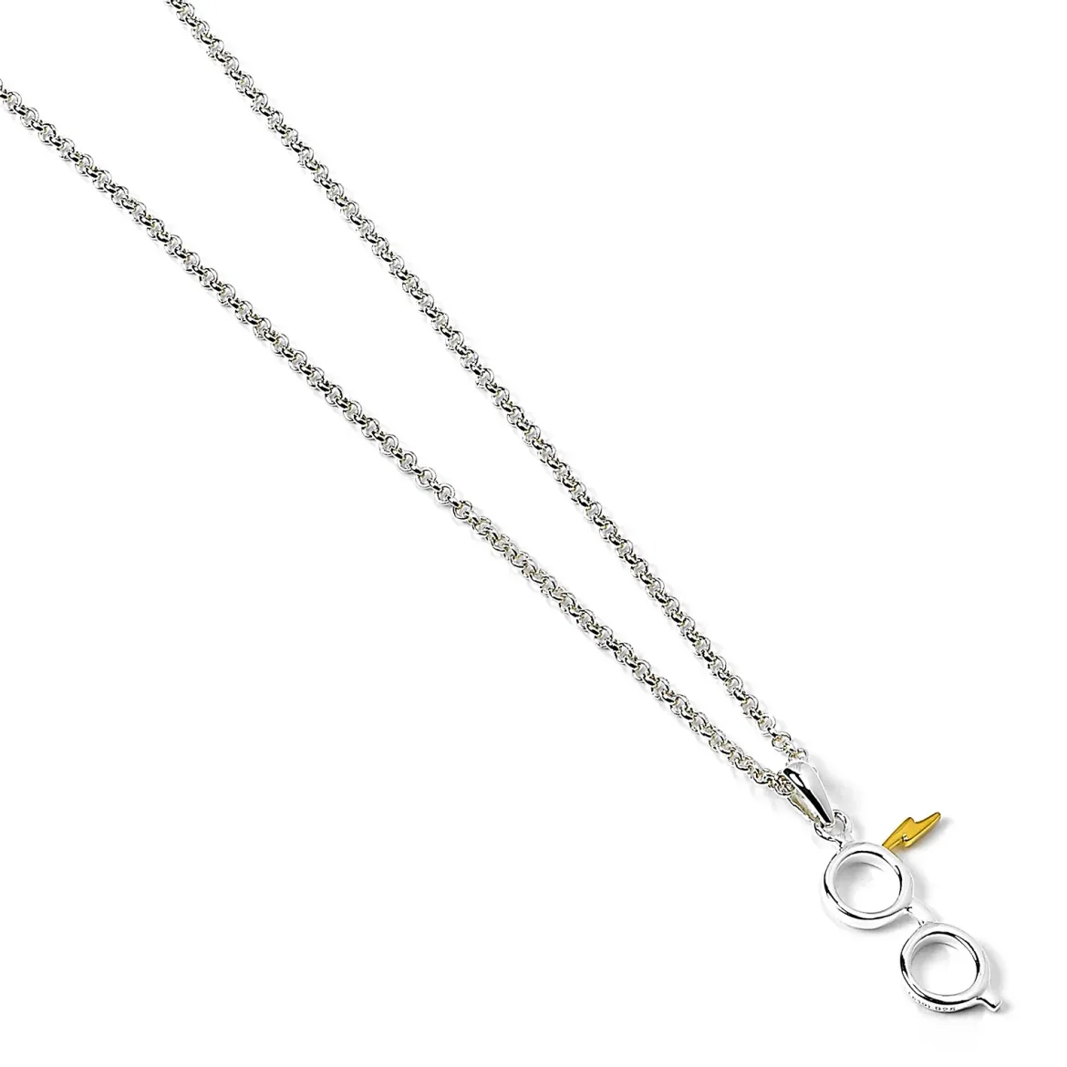 Harry Potter Sterling Silver Glasses and Lightning Bolt Necklace