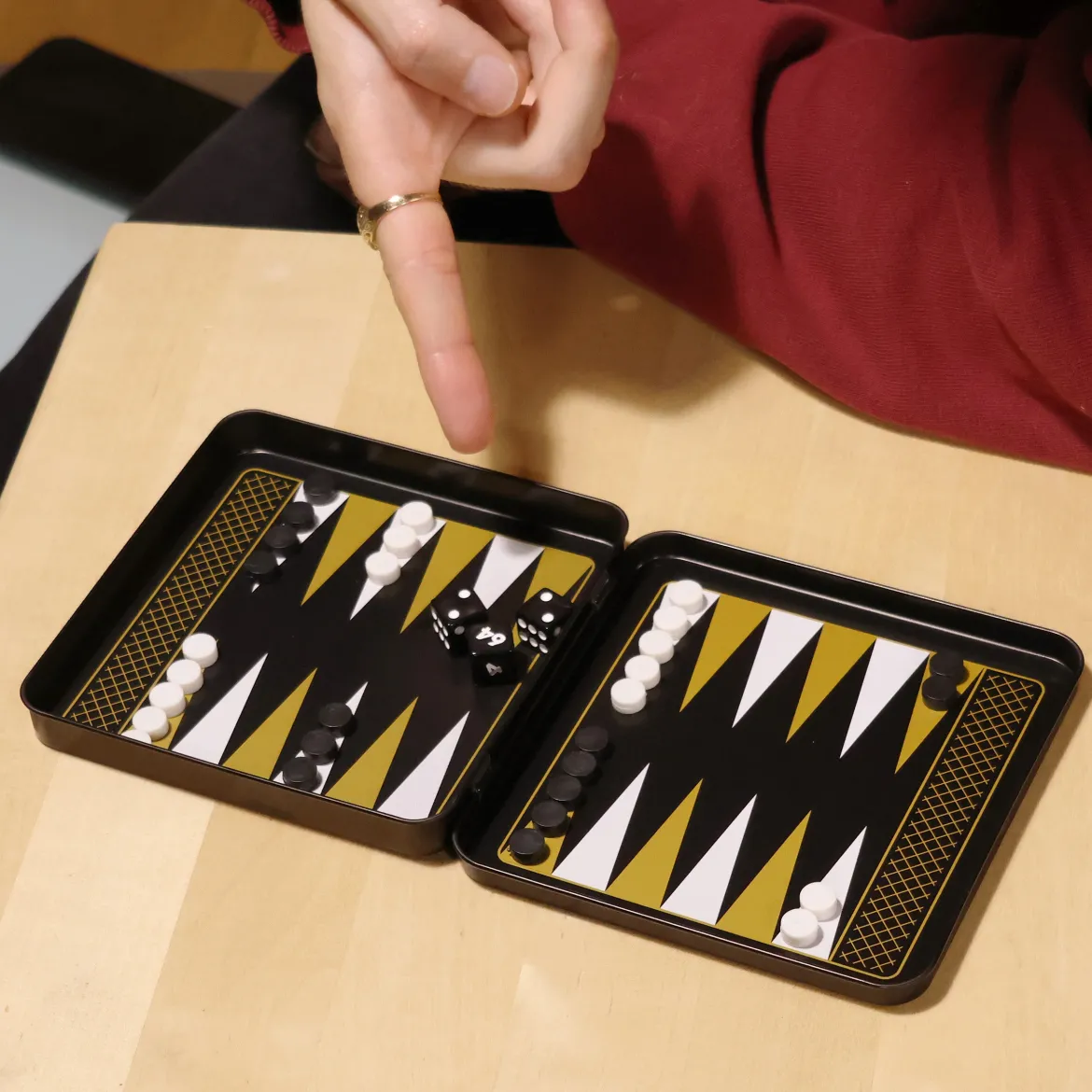 Iron & Glory Game On Travel Backgammon Set Game