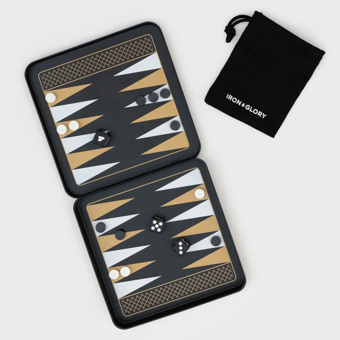 Iron & Glory Game On Travel Backgammon Set Game