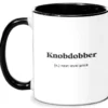 Knobdobber Mug - White/Black