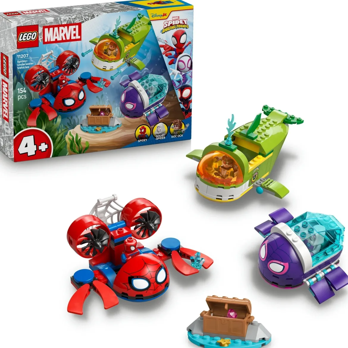 LEGO Marvel Spidey Underwater Vehicles Building Toy 11207