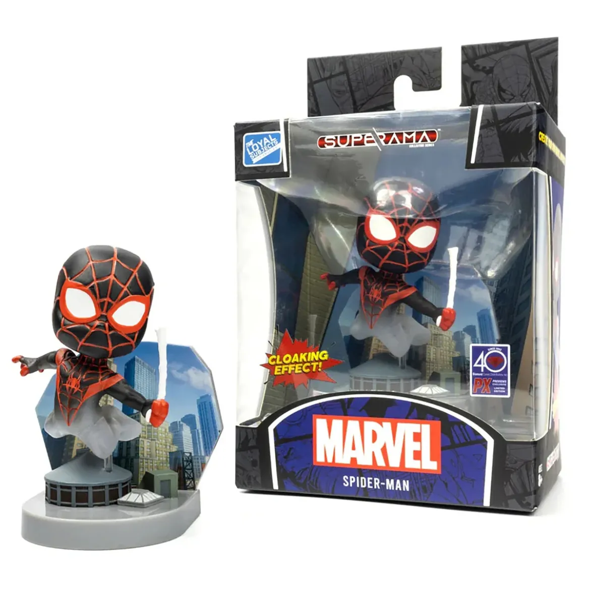 Loyal Subjects Marvel Spider-Man (Miles Morales) with Cloaking Effect Superama Figure (10cm)
