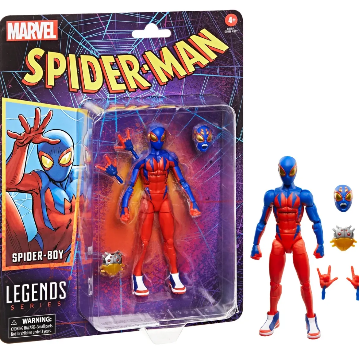 Marvel Legends Series Spider-Boy, Retro Comics Action Figure