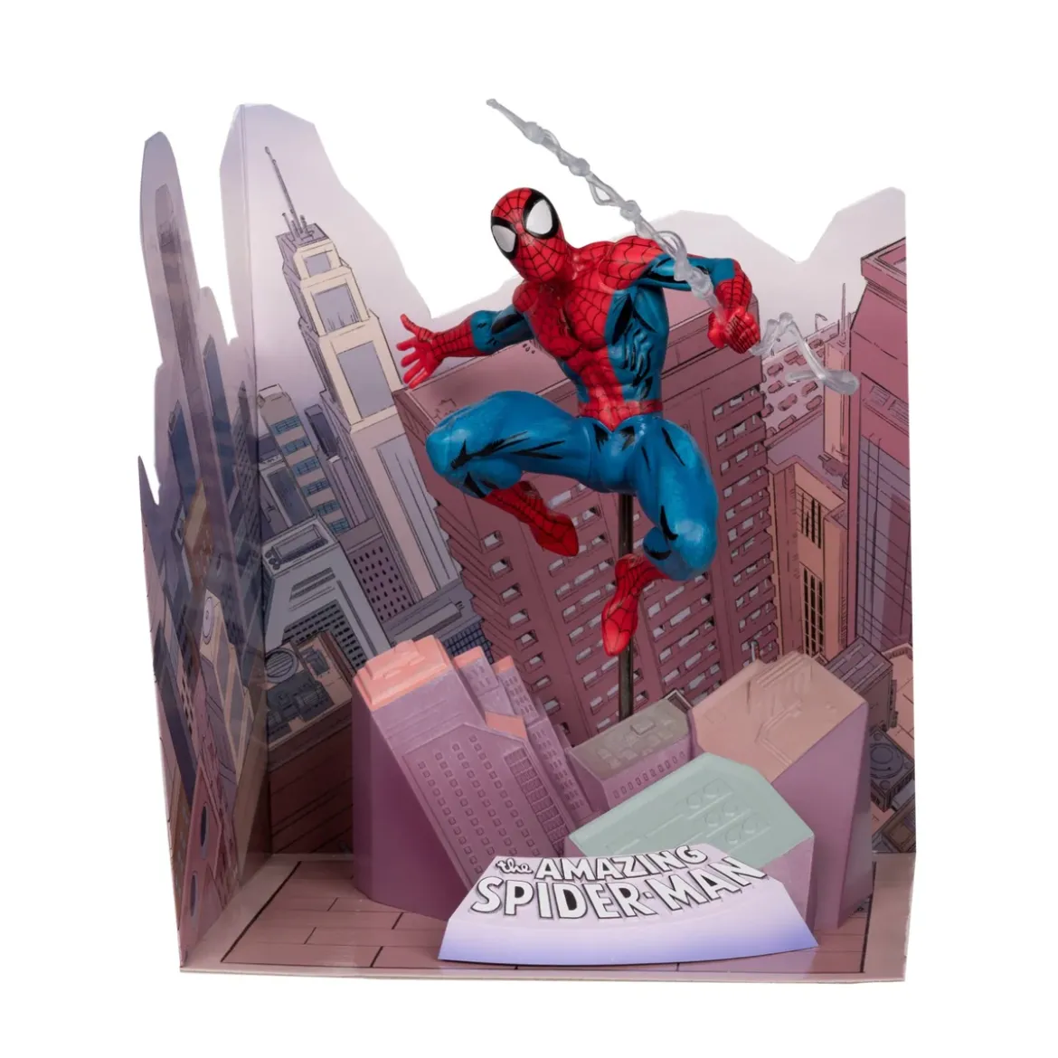 McFarlane Toys Marvel Spider-Man 1:10th Scale Collectible with Scene (The Amazing Spider-Man #1)