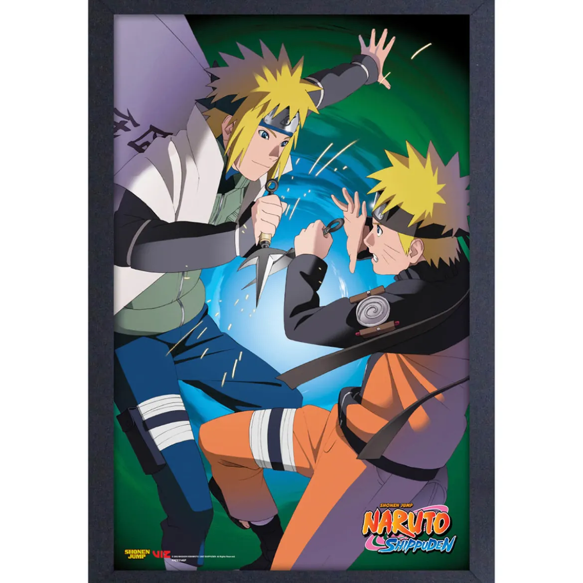 Naruto Minato Fight Framed Art Print