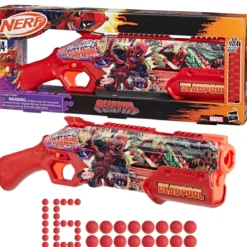 Nerf Marvel Deadpool Blaster 16 Nerf Rival Accu-Rounds Pump Action Gifts for Teens 14