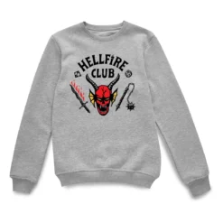 Official Stranger Things Hellfire Club Sweatshirt - Grey