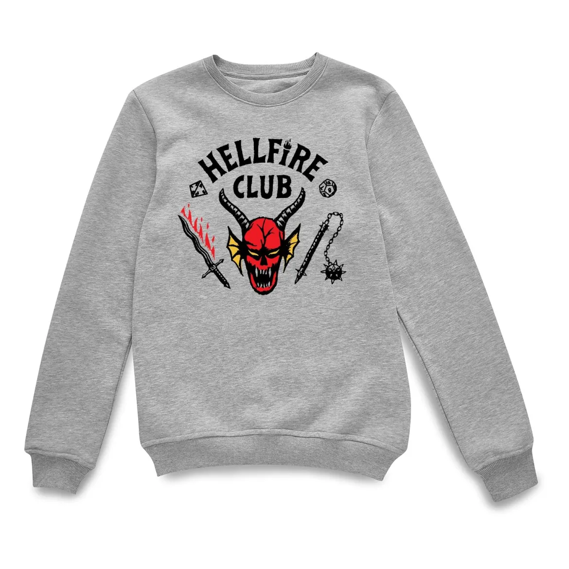 Official Stranger Things Hellfire Club Sweatshirt - Grey