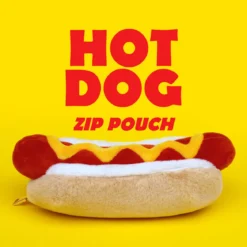 Plush Hot Dog Zip Pouch