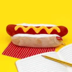 Plush Hot Dog Zip Pouch