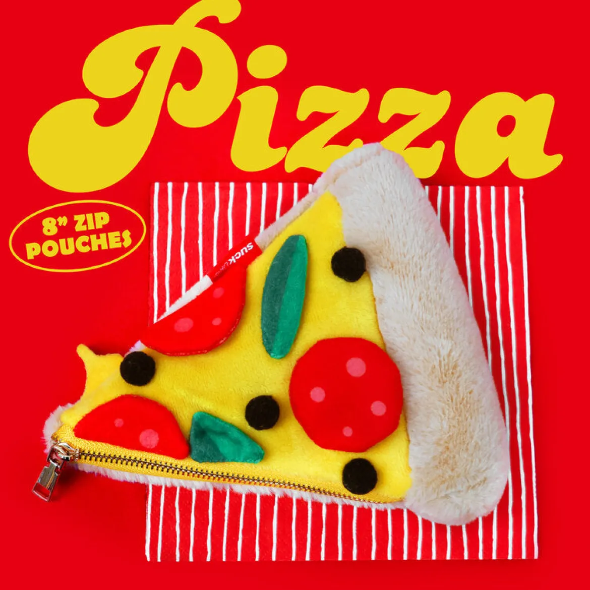Plush Pizza Zip Pouch