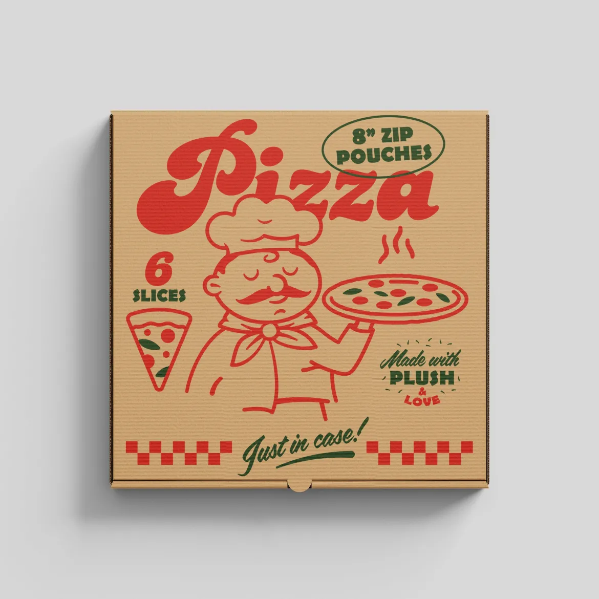 Plush Pizza Zip Pouch