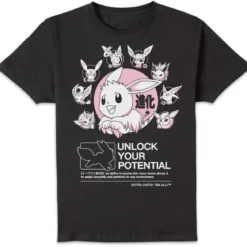 Pokemon Circle Of Eevee Evolutions T-Shirt - Black