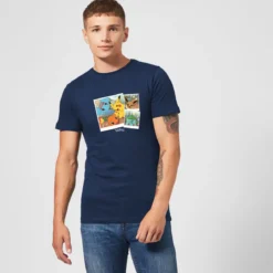 Pokemon Walking Along The Waterfront T-Shirt - Navy