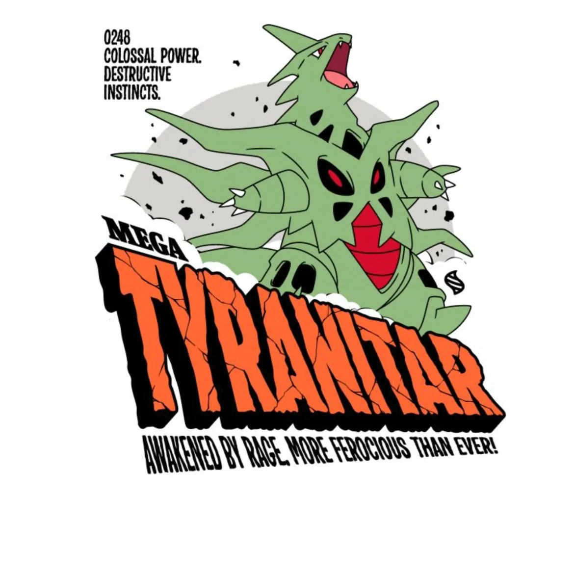 Pokémon Mega Tyranitar T-Shirt - White