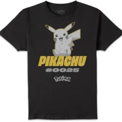 Pokémon Pikachu #0025 T-Shirt - Black