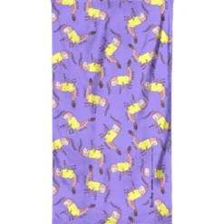 Rick and Morty Aww Geez Pattern Beach Towel