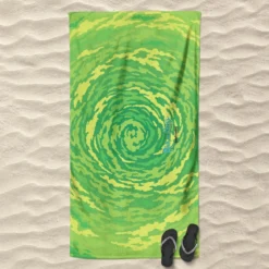 Rick and Morty Portal All Over Pattern Beach Towel
