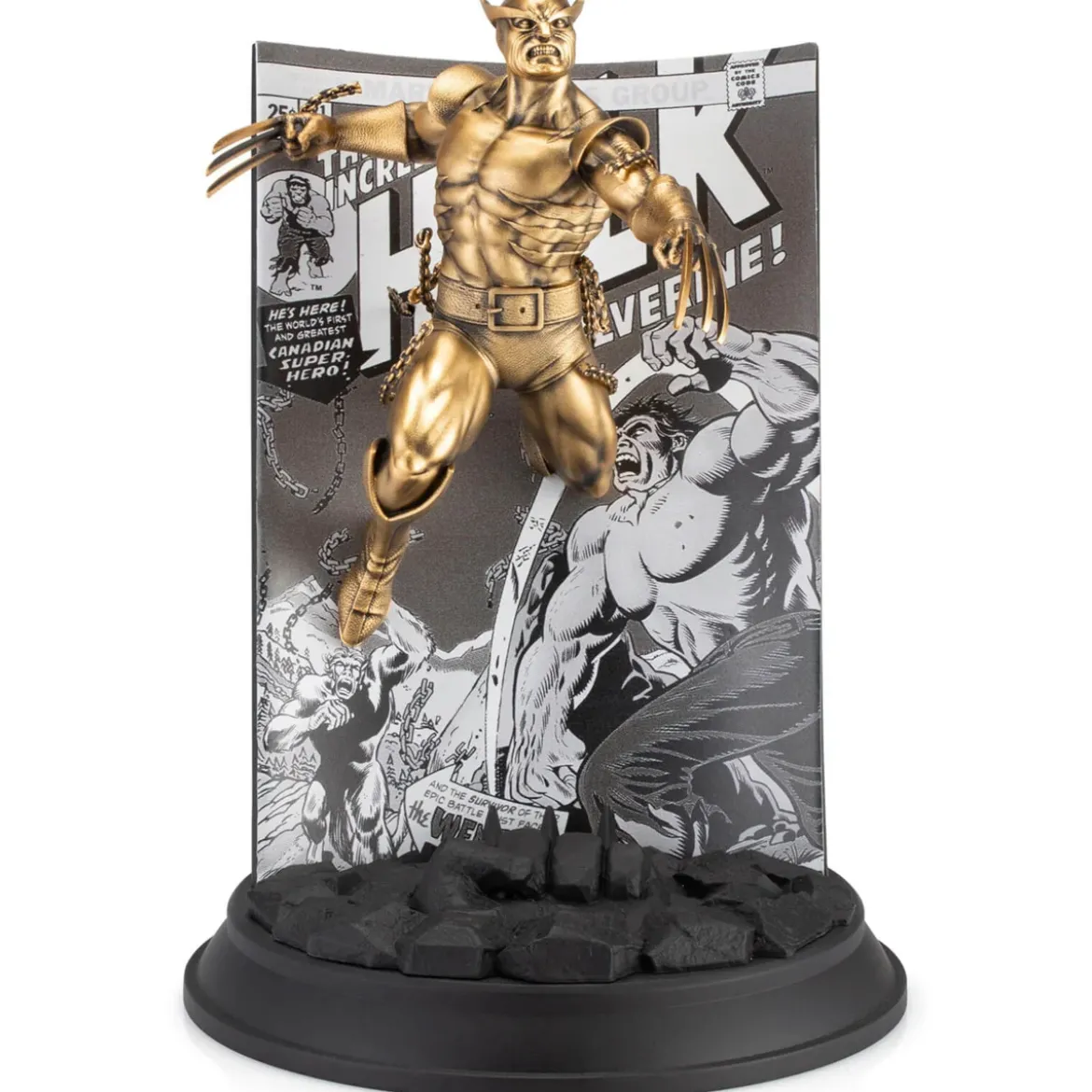 Royal Selangor Limited Edition Marvel Wolverine The Incredible Hulk #81 Gilt Figurine (200 Pieces Wo