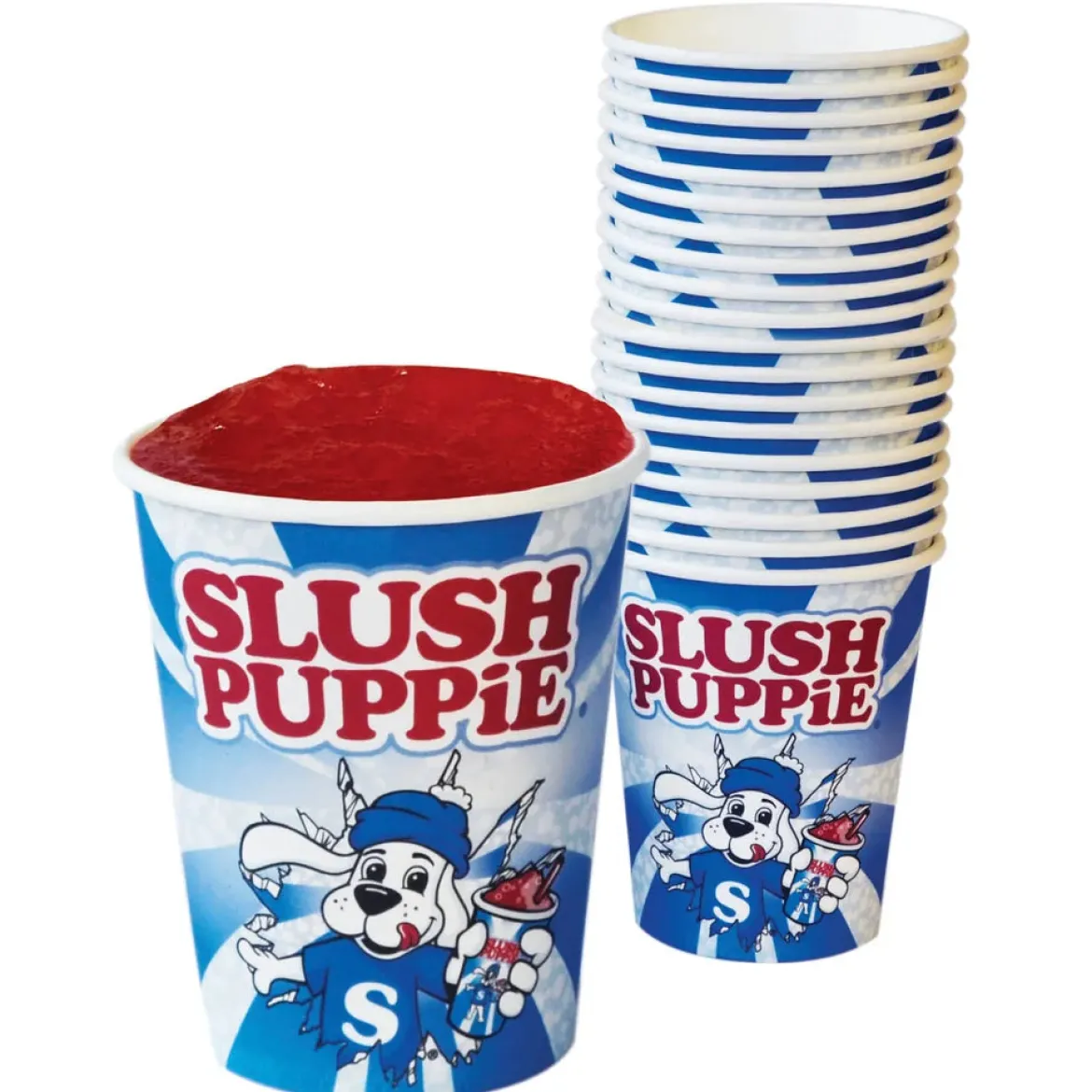 Slush Puppie Paper Cups & Straws (Set of 20)