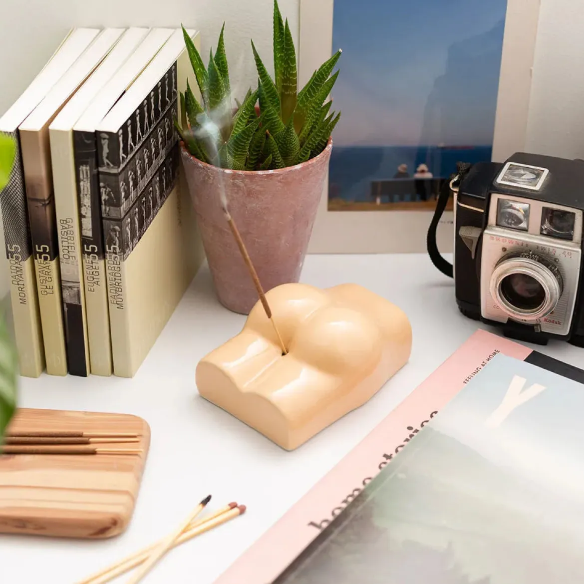 smelly bum incense holder pink