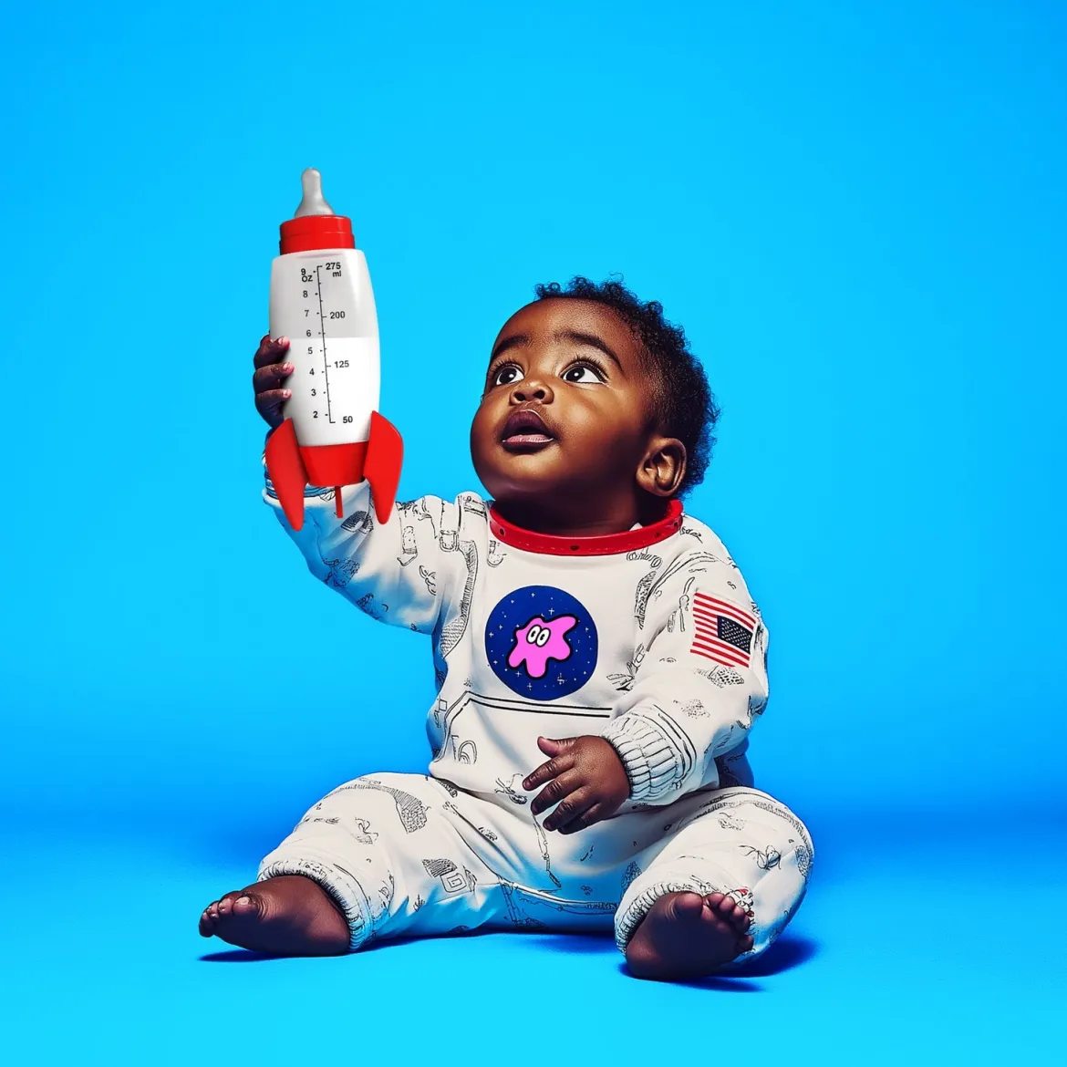 Space Rocket Baby Bottle