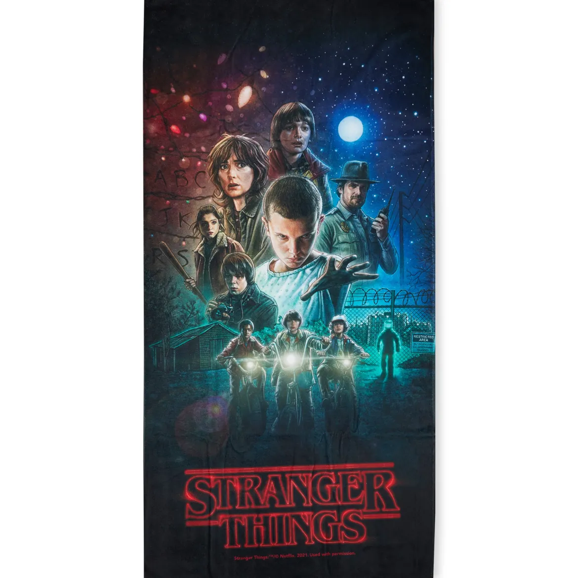 Stranger Things Classic Poster Beach Towel