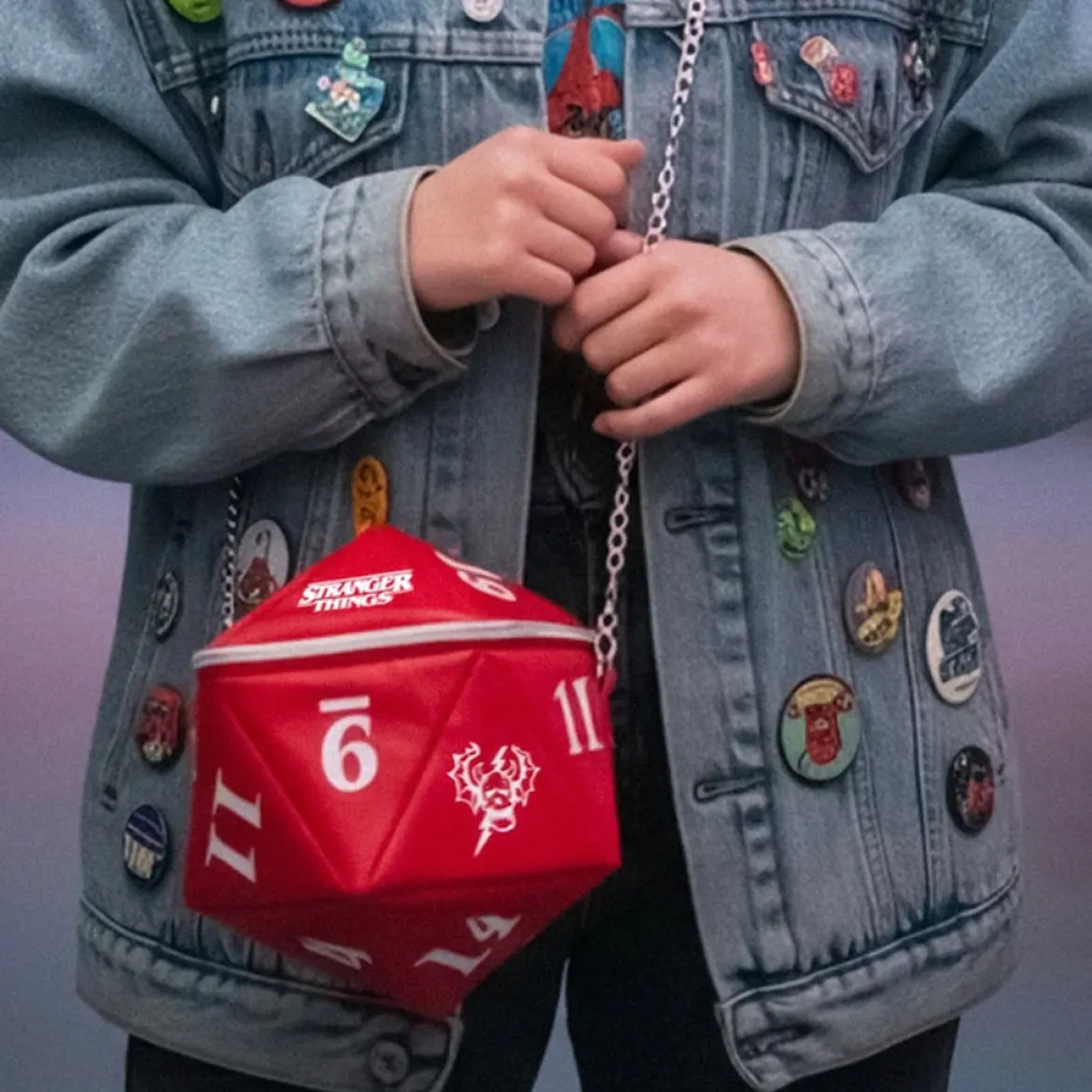 Stranger Things Faux Leather Handbag D&D Dice