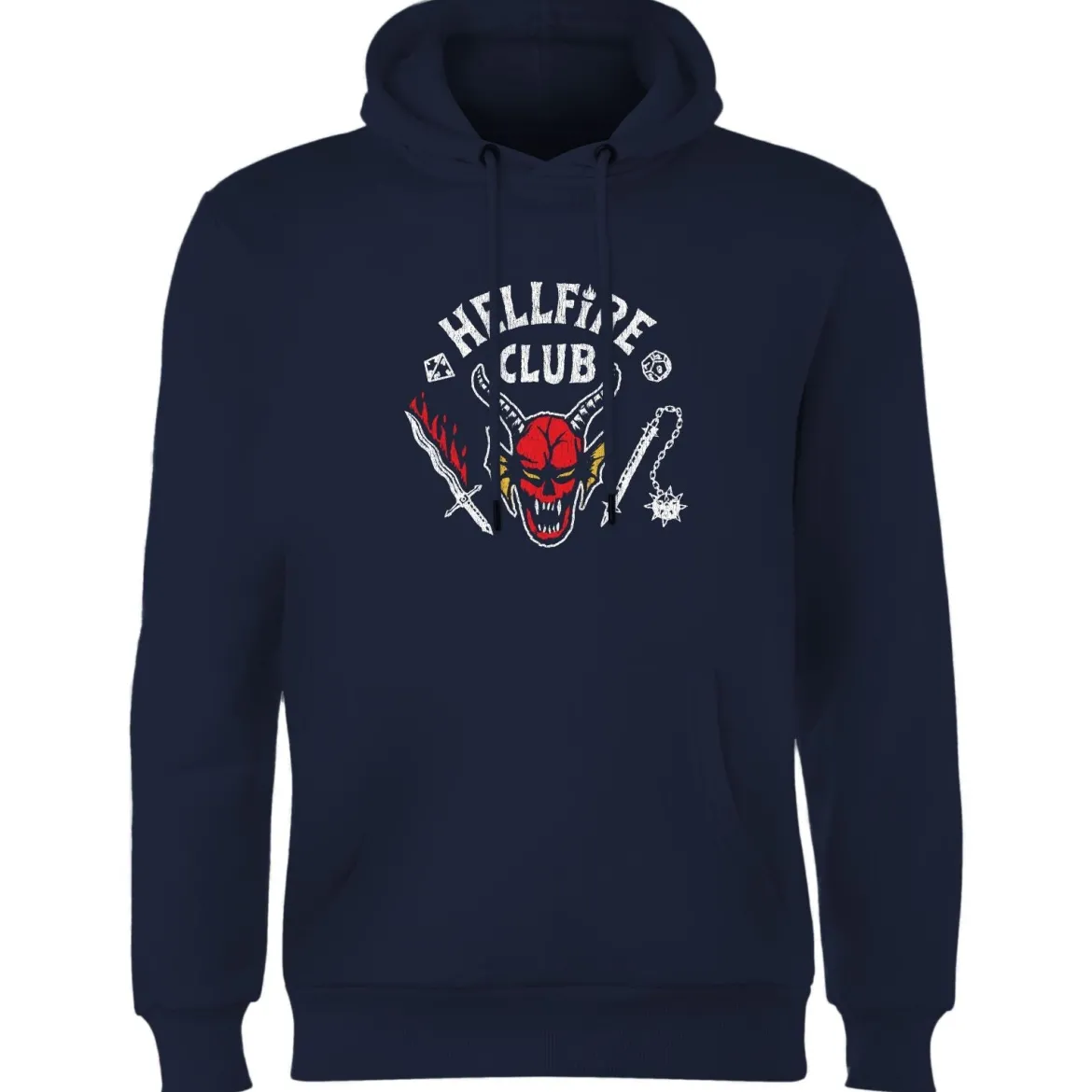 Stranger Things Hellfire Club Vintage Hoodie - Navy